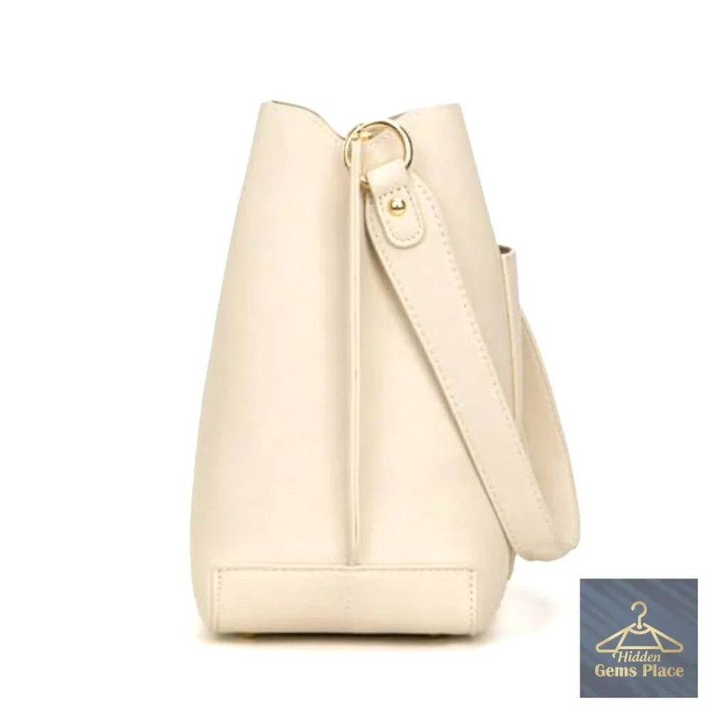 Medium Hobo Bag with Crossbody Strap, PU Leather, Spacious Interior